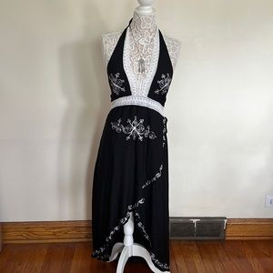 JFB Black Halter Maxi Dress